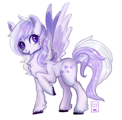Size: 1693x1661 | Tagged: safe, artist:themisdolorous, oc, oc only, oc:starstorm slumber, pegasus, pony, cute, female, mare, raised hoof, simple background, solo, spread wings, white background, wings