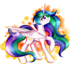Size: 2500x2300 | Tagged: safe, artist:shamy-crist, princess celestia, pony, g4, female, high res, mare, raised hoof, simple background, solo, transparent background