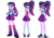 Size: 1662x1151 | Tagged: safe, artist:aqua-pony, artist:seahawk270, artist:sugar-loop, edit, sci-twi, twilight sparkle, alicorn, human, a fine line, equestria girls, equestria girls specials, g4, my little pony equestria girls: better together, adorkable, arm behind back, backpack, belt, bowtie, clothes, comparison, cute, dork, eqg promo pose set, female, geode of telekinesis, glasses, leg warmers, long hair, magical geodes, mary janes, meganekko, open mouth, pleated skirt, ponytail, shoes, simple background, skirt, smiling, socks, standing, threelight sparkles, transparent background, trilight, trio, twiabetes, twilight sparkle (alicorn), twolight, vector