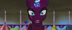 Size: 1920x804 | Tagged: safe, screencap, tempest shadow, pony, g4, my little pony: the movie, angry, eye scar, female, horn, magic, scar, solo, sparking horn, yelling