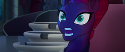 Size: 1920x804 | Tagged: safe, screencap, tempest shadow, pony, g4, my little pony: the movie, female, open mouth, solo