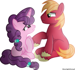 Size: 705x655 | Tagged: safe, artist:thatonefluffs, big macintosh, sugar belle, earth pony, pony, unicorn, g4, base used, female, male, mare, ship:sugarmac, shipping, simple background, sitting, stallion, straight, transparent background