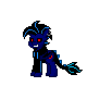Size: 80x80 | Tagged: safe, oc, oc only, pony, pony town, beard, clothes, creepypasta, cutie mark, ear piercing, eye, eyes, facial hair, hoodie, piercing, red, smiling, solo