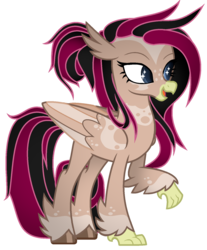 Size: 1285x1549 | Tagged: safe, artist:thecreativeenigma, oc, oc only, classical hippogriff, hippogriff, base used, eye shimmer, feathered fetlocks, female, show accurate, simple background, solo, transparent background