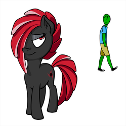 Size: 1225x1228 | Tagged: safe, artist:easydays, oc, oc:anon, oc:radeona, human, pony, amd, crossover, graphics card, ponified, radeon, simple background, smiling