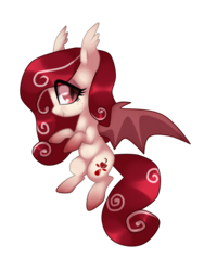 Size: 1024x1365 | Tagged: safe, artist:kaikururu, oc, oc only, bat pony, pony, chibi, simple background, smiling, solo, transparent background