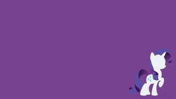 Size: 1920x1080 | Tagged: safe, artist:matsumayu, rarity, pony, unicorn, g4, cutie mark, female, hooves, horn, lineless, mare, minimalist, modern art, purple background, raised hoof, simple background, solo