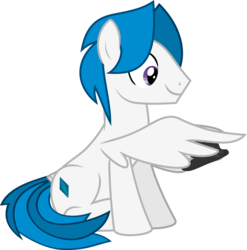 Size: 6289x6378 | Tagged: safe, artist:frownfactory, oc, oc only, oc:stratagem, pegasus, pony, .svg available, absurd resolution, controller, male, simple background, sitting, smiling, solo, stallion, svg, tail wrap, transparent background, vector, wing hands, wings