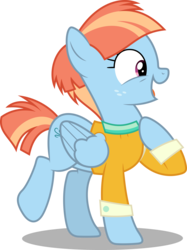 Size: 3748x5000 | Tagged: safe, artist:dashiesparkle, windy whistles, pegasus, pony, g4, parental glideance, .svg available, absurd resolution, clothes, cute, female, happy, mare, open mouth, raised hoof, simple background, solo, transparent background, vector, windybetes