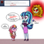 Size: 1000x1000 | Tagged: safe, artist:honeycrisp-tales, adagio dazzle, sonata dusk, oc, oc:honeycrisp blossom, comic:aria's archives, equestria girls, g4, angry, ask, belly button, clothes, disembodied head, freckles, glowing eyes, head, midriff, offspring, parent:big macintosh, parent:princess cadance, parents:cadmac, simple background, sonata needs all of her ass kicked, tide pods, tumblr, white background