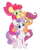 Size: 1600x2000 | Tagged: safe, artist:turtlefarminguy, apple bloom, scootaloo, sweetie belle, earth pony, pegasus, pony, unicorn, g4, bow, concerned, cute, cutie mark crusaders, female, filly, hair bow, raised hoof, raised leg, simple background, tower of pony, transparent background, trio