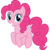 Size: 400x400 | Tagged: safe, pinkie pie, earth pony, pony, g4, official, blue eyes, female, looking at you, mare, pink body, pink coat, pink fur, pink hair, pink mane, pink pony, pink tail, poofy hair, poofy mane, poofy tail, pronking, smiling, solo, tail