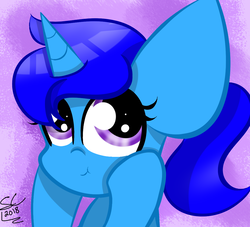 Size: 1100x1000 | Tagged: safe, artist:sugarcloud12, oc, oc only, oc:frost fire, pony, unicorn, bust, female, mare, portrait, solo