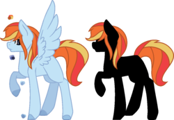 Size: 1056x731 | Tagged: safe, artist:lilygarent, oc, oc only, oc:flaming heart, pegasus, pony, male, offspring, parent:prince blueblood, parent:rainbow dash, parents:bluedash, reference sheet, solo, stallion