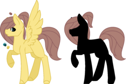 Size: 1100x731 | Tagged: safe, artist:lilygarent, oc, oc only, pegasus, pony, female, mare, offspring, parent:caramel, parent:fluttershy, parents:carashy, raised hoof, reference sheet, solo