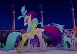 Size: 993x696 | Tagged: safe, screencap, haven bay, princess skystar, queen novo, salina blue, classical hippogriff, hippogriff, g4, my little pony: the movie