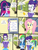 Size: 768x1024 | Tagged: safe, artist:ilaria122, fluttershy, rainbow dash, rarity, sci-twi, twilight sparkle, comic:a mysterious rival, equestria girls, g4, clothes, geode of fauna, geode of shielding, geode of super speed, geode of telekinesis, lockers, magical geodes, phone