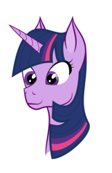 Size: 3849x5945 | Tagged: safe, alternate version, artist:alltimemine, twilight sparkle, pony, unicorn, g4, bust, female, mare, simple background, solo, vector, white background