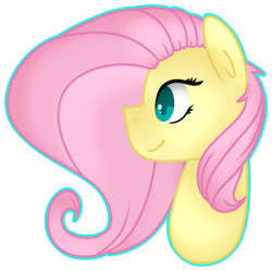 Size: 1767x1757 | Tagged: safe, artist:azure-quill, fluttershy, pony, g4, bust, female, portrait, simple background, solo, transparent background