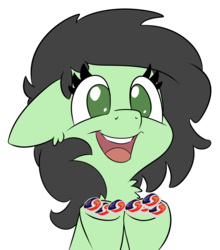 Size: 1995x2269 | Tagged: safe, artist:lockhe4rt, oc, oc only, oc:filly anon, pony, ear fluff, excited, female, filly, floppy ears, happy, looking at you, open mouth, raised hoof, simple background, smiling, solo, tide pods, transparent background