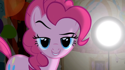 Size: 1024x576 | Tagged: safe, screencap, pinkie pie, earth pony, pony, g4, party of one, female, looking at you, mare, solo