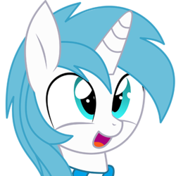Size: 500x500 | Tagged: safe, artist:cyanlightning, lightning bolt, white lightning, oc, oc only, oc:cyan lightning, pony, unicorn, g4, bust, clothes, colt, exploitable bolt, male, open mouth, recolor, scarf, simple background, smiling, solo, transparent background, vector