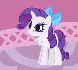 Size: 940x850 | Tagged: safe, artist:tabrony23, rarity, pony, unicorn, g4, bow, chest fluff, cute, female, hair bow, mare, raribetes, show accurate, solo
