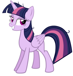 Size: 1584x1656 | Tagged: safe, artist:thecheeseburger, mean twilight sparkle, alicorn, pony, g4, the mean 6, clone, female, mare, red eyes, simple background, smiling, solo, transparent background