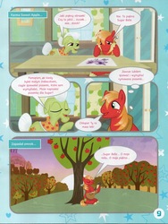 Size: 1204x1600 | Tagged: safe, big macintosh, granny smith, g4, comic, female, implied shipping, implied straight, implied sugarmac, magazine scan, male, polish, translated in the description