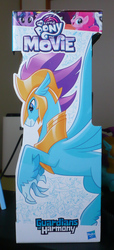 Size: 1164x2560 | Tagged: safe, stratus skyranger, classical hippogriff, hippogriff, g4, my little pony: the movie, armor, guardians of harmony, irl, male, merchandise, photo, rearing, toy