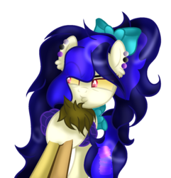 Size: 1169x1213 | Tagged: safe, artist:macaroonburst, oc, oc only, oc:exotic chaos, hybrid, female, interspecies offspring, offspring, parent:discord, parent:fluttershy, parents:discoshy, simple background, solo, transparent background
