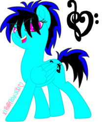 Size: 1024x1229 | Tagged: safe, artist:xxfluffypachirisuxx, oc, oc only, oc:melody, pegasus, pony, female, mare, simple background, solo, transparent background