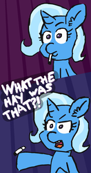 Size: 1000x1900 | Tagged: safe, artist:threetwotwo32232, trixie, pony, unicorn, g4, cigarette, comic, dialogue, female, krusty the clown, male, mare, parody, solo, the simpsons
