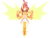 Size: 6000x4544 | Tagged: safe, artist:limedazzle, sunset shimmer, equestria girls, g4, absurd resolution, clothes, daydream shimmer, dress, female, glowing horn, horn, looking at you, overpowered, show accurate, simple background, solo, transparent background