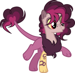 Size: 1051x1024 | Tagged: safe, artist:pandemiamichi, oc, oc only, oc:chaotic delian pie, interspecies offspring, male, offspring, parent:discord, parent:pinkie pie, parents:discopie, simple background, solo, transparent background