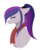 Size: 2233x2773 | Tagged: safe, artist:crazllana, oc, oc only, oc:bladeraw, pony, bust, clothes, eyes closed, female, high res, mare, portrait, scarf, simple background, solo, transparent background