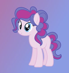 Size: 1024x1079 | Tagged: safe, artist:rose-moonlightowo, oc, oc only, earth pony, pony, female, gradient background, mare, offspring, parent:party favor, parent:pinkie pie, parents:partypie, solo