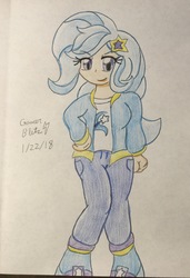 Size: 1536x2240 | Tagged: safe, artist:gmangamer25, trixie, human, g4, female, humanized, solo, traditional art