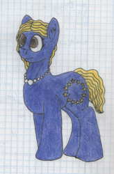 Size: 288x438 | Tagged: safe, artist:summerium, oc, oc only, oc:europa, earth pony, pony, european union, female, lined paper, mare, nation ponies, ponified, solo, traditional art