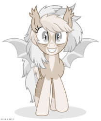 Size: 7183x8591 | Tagged: safe, artist:suramii, oc, oc only, oc:cuddy, bat pony, pony, absurd resolution, bat pony oc, coat markings, female, happy, looking at you, mare, simple background, smiling, socks (coat markings), solo, transparent background