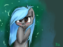 Size: 1600x1200 | Tagged: safe, artist:kettufox, oc, oc only, oc:sweet elis, pony, blushing, on back, solo, tongue out