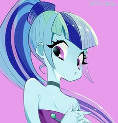 Size: 1000x1036 | Tagged: safe, artist:yam, sonata dusk, equestria girls, g4, my little pony equestria girls: rainbow rocks, choker, clothes, cute, female, ponytail, solo, sonatabetes