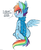 Size: 1096x1350 | Tagged: safe, artist:higglytownhero, rainbow dash, pegasus, pony, g4, blitzabetes, blushing, clothes, cute, dialogue, embarrassed, looking back, male, rainbow blitz, rule 63, rule63betes, scarf, simple background, sitting, solo, stallion, tsunderainbow, tsundere, white background