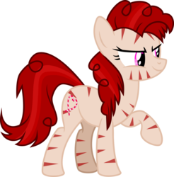 Size: 800x814 | Tagged: safe, artist:littlestarwanderer, oc, oc only, oc:rampage, earth pony, pony, fallout equestria, fallout equestria: project horizons, female, mare, raised hoof, simple background, solo, transparent background