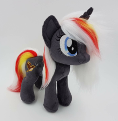 Size: 1080x1113 | Tagged: safe, artist:epicrainbowcrafts, oc, oc only, oc:velvet remedy, pony, unicorn, fallout equestria, cute, fanfic, female, horn, irl, mare, photo, plushie, smiling, solo, standing