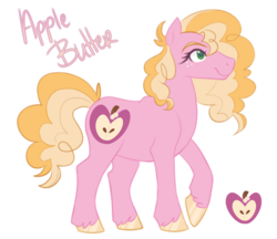 Size: 926x800 | Tagged: safe, artist:wolfyfree, oc, oc only, oc:apple butter, earth pony, pony, female, mare, offspring, parent:big macintosh, parent:cheerilee, parents:cheerimac, simple background, solo, trans female, transgender, transparent background, unshorn fetlocks