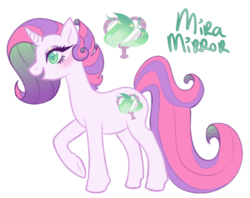 Size: 985x782 | Tagged: safe, artist:wolfyfree, oc, oc only, oc:mira mirror, dracony, hybrid, pony, female, interspecies offspring, offspring, parent:spike, parent:sweetie belle, parents:spikebelle, raised hoof, simple background, solo, transparent background