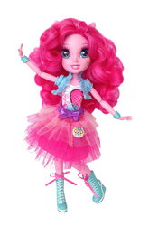 Size: 1400x2117 | Tagged: safe, pinkie pie, equestria girls, g4, boots, clothes, doll, high heel boots, irl, jumping, photo, shoes, skirt, toy