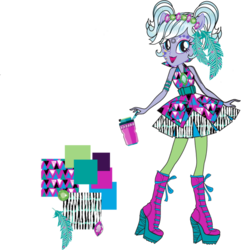 Size: 700x725 | Tagged: safe, sugarcoat, equestria girls, g4, my little pony equestria girls: legend of everfree, concept art, geometric, high heels, shoes, simple background, transparent background, what could have been