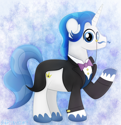 Size: 2082x2160 | Tagged: safe, artist:startledflowerpony, fancypants, pony, g4, clothes, high res, male, solo, suit
